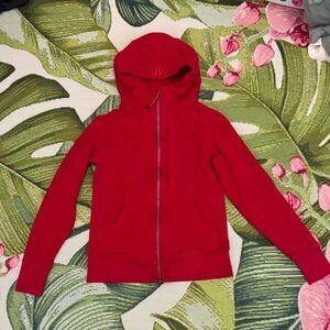 Lululemon Scuba Full Zip Hoodie Dark Red Sz 6